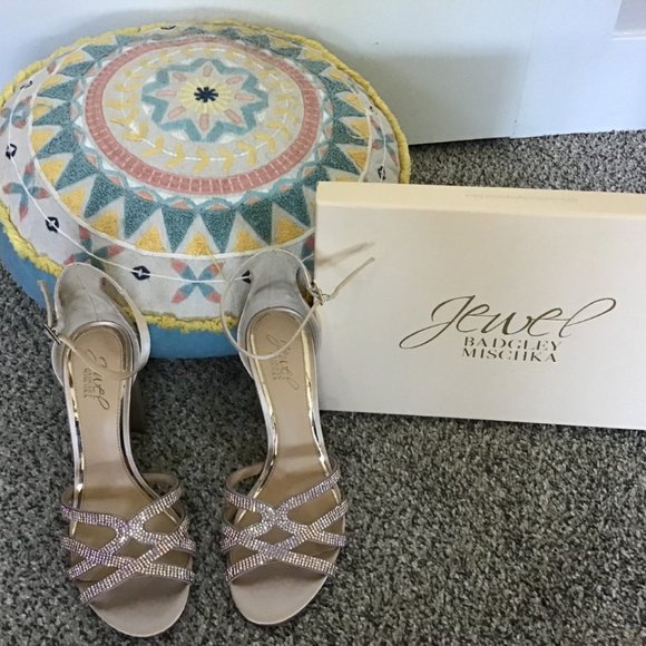 Rose Gold Jewel by Badgley Mischka Heels S 8 - Picture 6 of 7